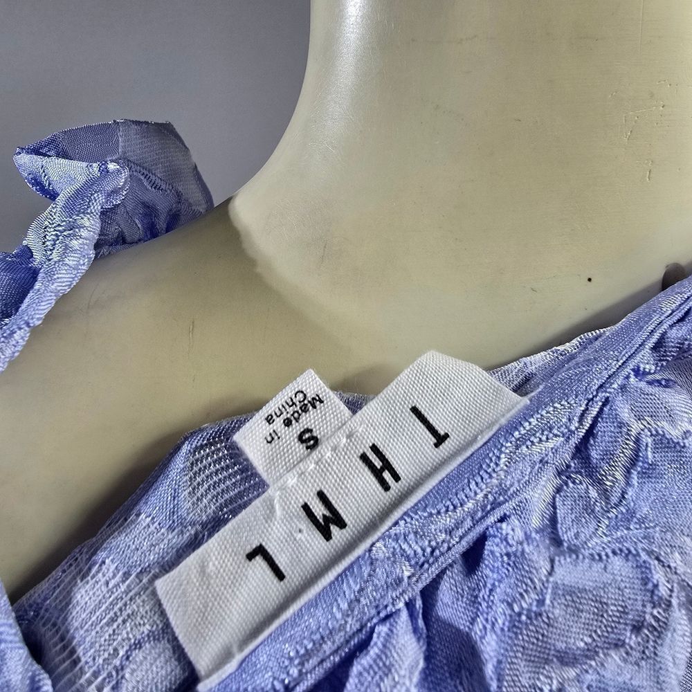 THML Light Blue Textured Mini Dress R7 - Picture 5 of 5